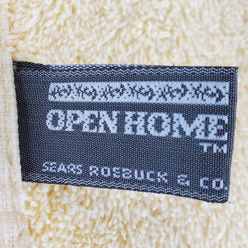 Vintage Fringed Guest Towels Yellow & Pink Sears Cannon Mills 10.25